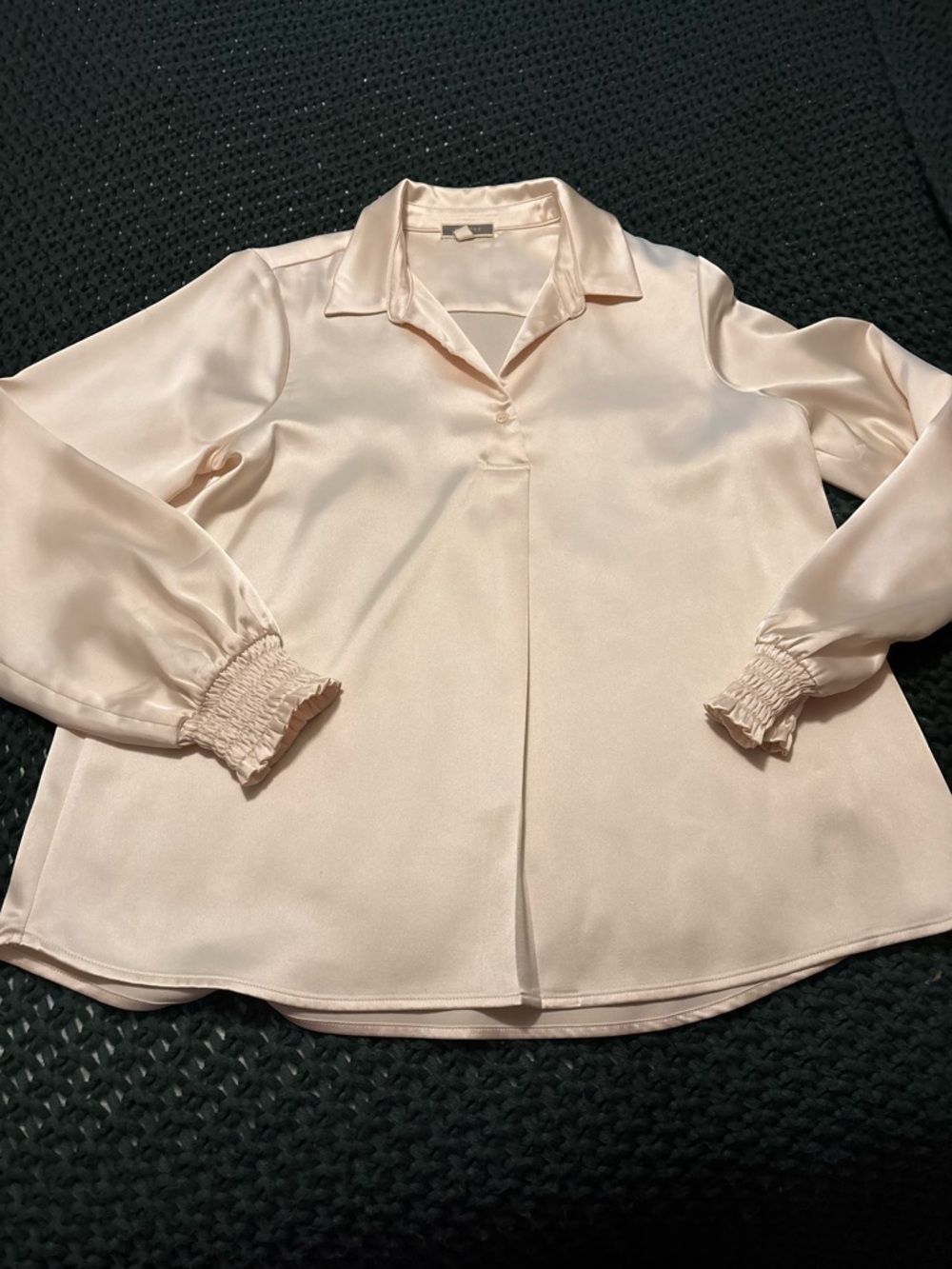 Silky Cream Collared Blouse